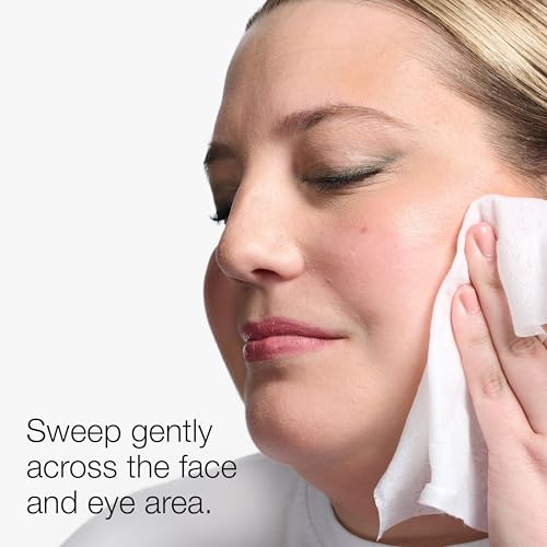 clinique take the day off micellar cleansing makeup remover wipes for face and eyes  for all skin types  no water required  perfect for gym or travel