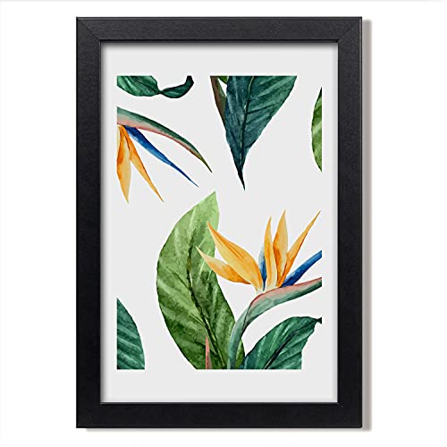 Affiche Tableau Décoratif 20x30 cm Strelitzia cadre MDF