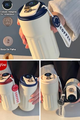 Image of Personalized Coffee Tumbler with Name, Double Wall Insulated Customized Travel Mug with Lid, Coffee Mug for,Men Valentine Day Gifts, Corporate Gifts for Employee (Blue)