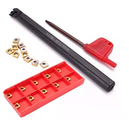 Barre d'alésage SUCAN S10k-sclcr06 avec 10 inserts carbure ccmt060204-hm pour tournage précis