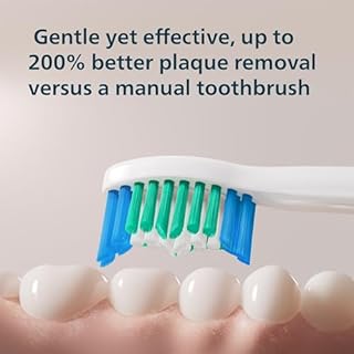 Philips Sonicare 1100 Series Electric Toothbrush - Sonic Toothbrush with Advanced Sonic Technology, EasyStart, Smartimer & Quadpacer, White, Model HX3641/02