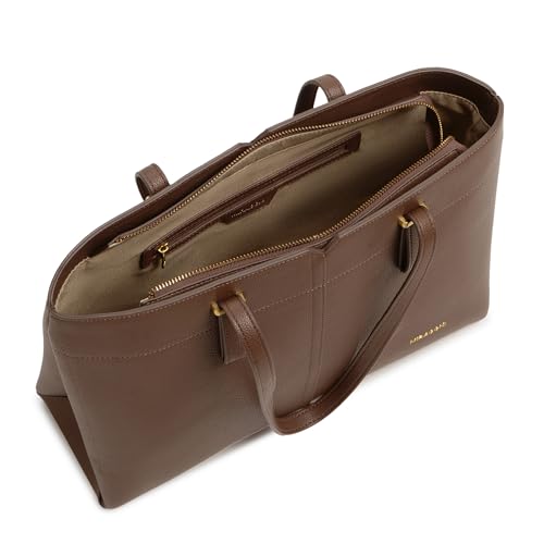 Image of Miraggio Isadora 13 Inch Laptop Tote Bag For Women Office Use | Office Tote Bag With Padded Laptop Sleeve And Zipper Closure | Stylish Totes