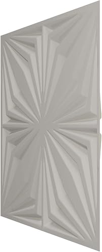 Miniatura 9 de Ekena Millwork Asher EnduraWall Panel decorativo de pared 3D de 19 58 pulgadas de ancho x 19 58 pulgadas de alto, acero oscuro (cubre 2.67 pies