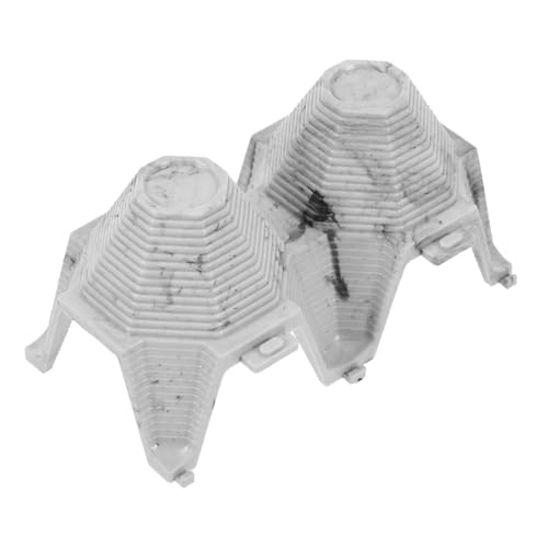 SUPVOX Refugio de Escorpiones Animales de Acuario contenedores de Reptiles Refugio para Reptiles Accesorio terrario Piel de Gecko Leopardo Pieles de Reptiles de polivinilo Grey