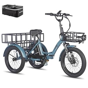 Fafrees F20 Mate Fat vouwfiets, elektrische 20 inch, 48 V, 18,2 Ah accu, hydraulische schijfremmen, elektrische fiets, driewieler voor volwassenen, 65 N.m, E Fatbike 180 kg