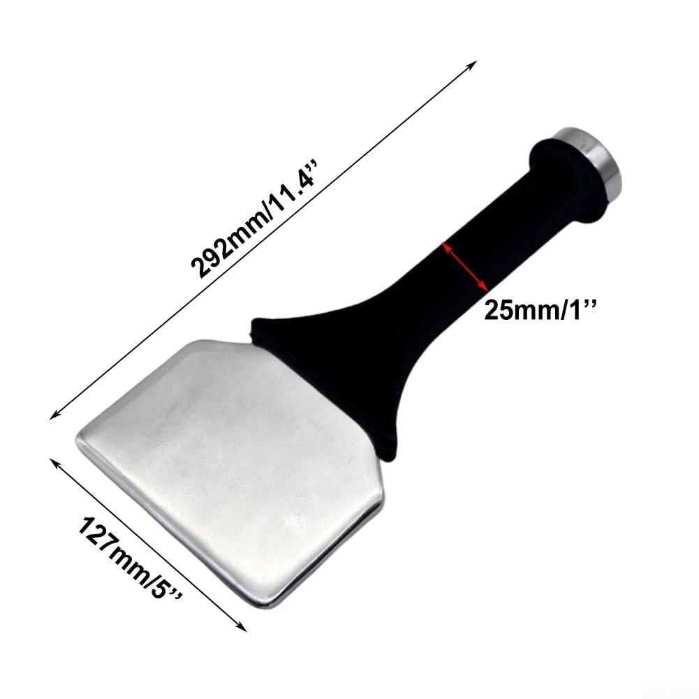 Carpet Fitting Bolster Chisel Tool Plated Steel Blade with Non-Slip Shock-Absorbing Handle for Stair Carpet Installation,292x25x127mm