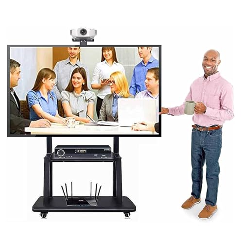 Soporte móvil para TV de piso ajustable en altura miniatura 5