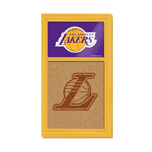 The Fan-Brand NBA Los Angeles Lakers: Dual Logo - Cork Note Board- Sports Decor for Home, Game Room, Fan Cave & Garage - USA Made