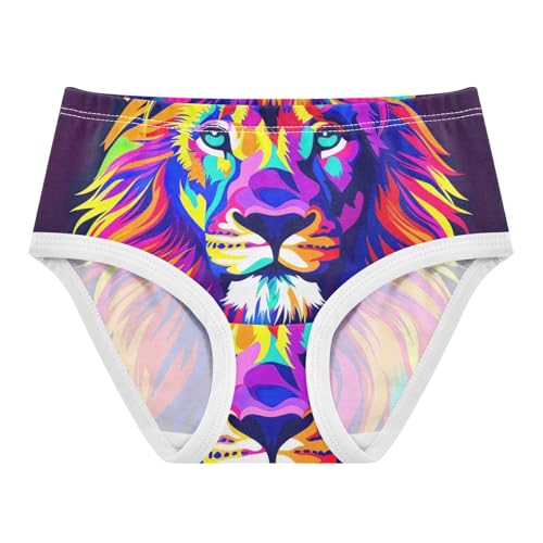 Cotton Toddler Underwear Floral Colorful Lion Head Purple Little Girl Panties Stylish Underpants Briefs 2t