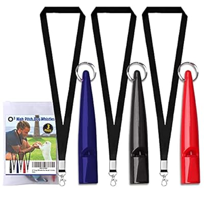 O³ Dog Whistles for Recall with Lanyard 3 units - Dog Training Whistle