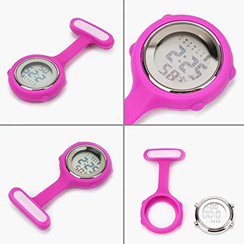 SagaSave Digitale Fob Horloge, Digitale Display Verpleegster Horloge Stille Elektronische Lichtgevende Horloge met Pin… - Image 4