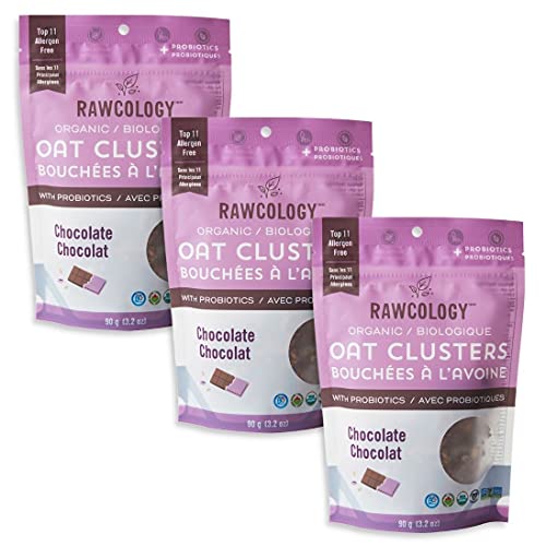 Glutenfreie Haferflocken mit Schokolade - Vegan, Paleo, Keto, Glutenfrei - 3x90g - 3er Pack - Rawcology Cover