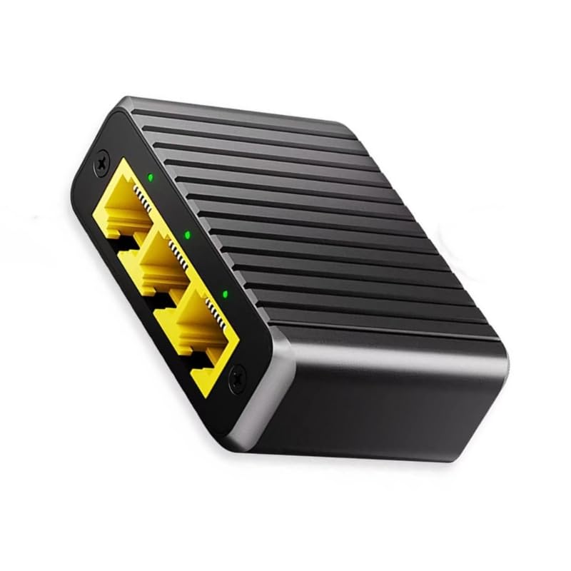 Cassa di alluminio dello scambiatore di Gigabit Ethernet di 3 porti per l'espansione domestica della rete