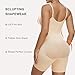 SHAPERX Shapewear Bodysuit for Women Tummy Control Seamless Zip-Up Body Shaper Snatched Waist Sculpting Body Suit,SZ5862-Beige-S/M