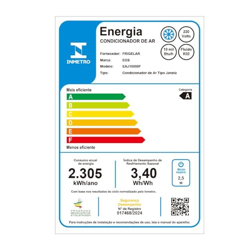 Ar-Condicionado Janela 10000 BTUs EOS Só Frio EAJ10000F 220V