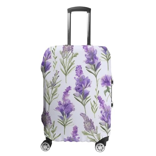 Travel Wheeled Suitcase Sleeve Dustproof Anti-scratch Lavender Flowers Luggage Case Protective Cover For 19-32 Inch Luggage