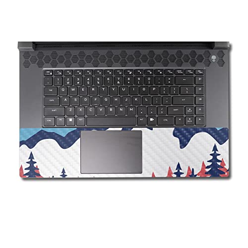 Image of MightySkins Carbon Fiber Skin Compatible with Alienware M17 R5 (2022) Full Wrap Kit - Winter Scape | Protective, Durable Textured Carbon Fiber Finish | Easy to Apply & Change Styles | Made in The USA