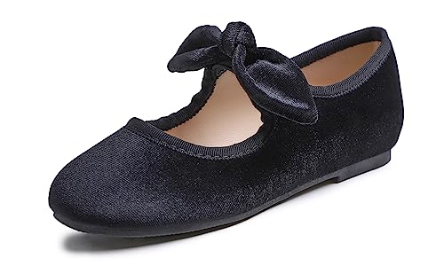 FEVERSOLE Girls Cute Dress Mary Jane Shoes Little Kids Casual Buckle Strap Flats