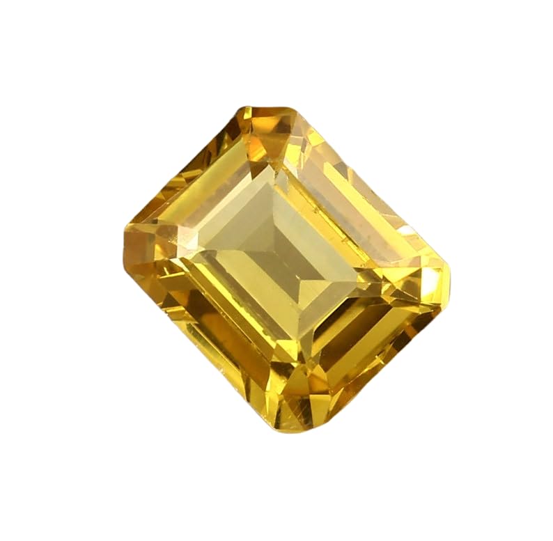 Saphir jaune de Ceylan naturel pour fabriquer votre bague de fiançailles sur mesure 12 x 10 mm