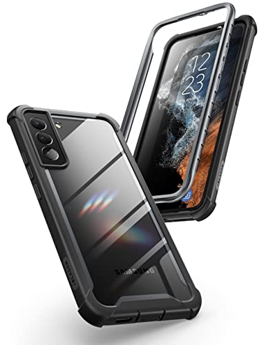 i-Blason Ares Series Case Designed for Galaxy S22 (2022 Release), Rugged Clear Bumper Case Without Built-in Screen Protector (Black)