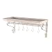 Produktbild DESIGN DELIGHTS Vintage GARDEROBENREGAL Lily | antik-weiß, 61 cm, Shabby Chic | Wandgarderobe, Küchenregal, rustikaler Kleiderhaken