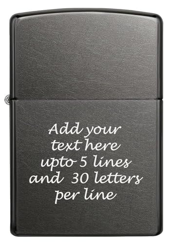 Customized Personalized Gray Dusk Zippo Lighter - Free Engraving - Christmas, Halloween & Valentines Day Gift