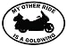 Other Ride Honda Goldwing Motorcycle Vinyl Decal Sticker For Vehicle Car Truck Window Bumper Wall Decor - [6 inch/15 cm Wide] - Gloss WHITE Color