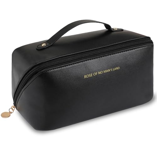 Opiniones de Cosmetiquera los preferidos por los clientes. 50 Cosmetiquera,Cosmetiquera De Viaje Con Compartimentos, Bolsa De Maquillaje De Gran Capacidad (22 Cm), Bolsa De Almacenamiento De Cosméticos Impermeable De Cuero Con Asa Para Mujer...