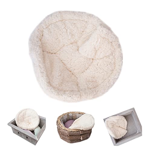 Image of Newborn Baby Photography Props Posing Blanket, Professional for Baby Photography Contoured Posing Positioner Set with Flexible Metal Edges Diameter 34 CM