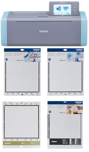 Brother ScanNCut SDX125E Electronic DIY Cutting Machine with Scanner, Plus Fabric Mat, Scanning Mat, Standard & Low Tack Mats