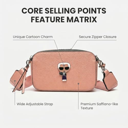 Image of Coivin & Kiein Crossbody Bags Women Trendy Snapshot Camera Bag, Small Shoulder Handbags Satchel (pink-2)