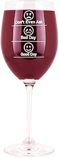 Whimsical Gift World Funny Wine Glass 14 Oz. With Emoji Faces
