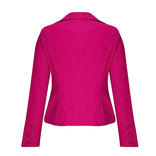 Women Ladies Blazers Turn Down Collar Blazer Jacket Sexy Crop Formal Coat Outerwear Business Casual Suit Coats4