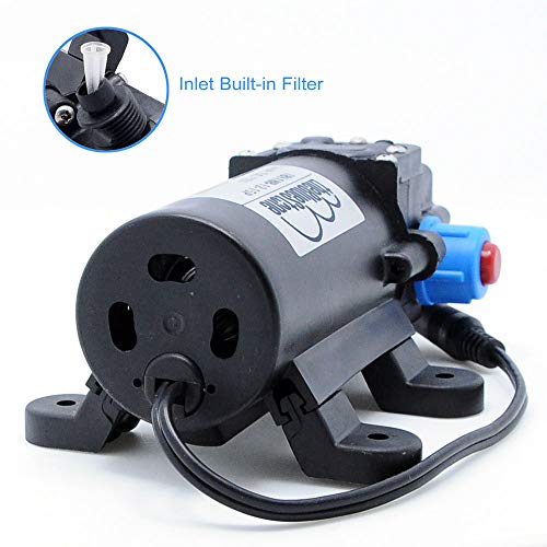 DC12V 145PSI Self-priming Bypass Garden Misting Pump for Fogging Misting System Agricultural Irrigation Sprayer Sprinkler System Fluid Transfer