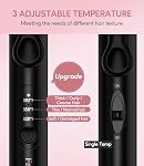FARERY Mini Cheveux Crimper cheveux Vacher 3 Température réglable, 3 Fer à friser pour cheveux courts, Cri de cheveux pour femmes vagues de plage, Cris de cheveux outil 1/2 pouce Taille de voyage, double tension, sac à main