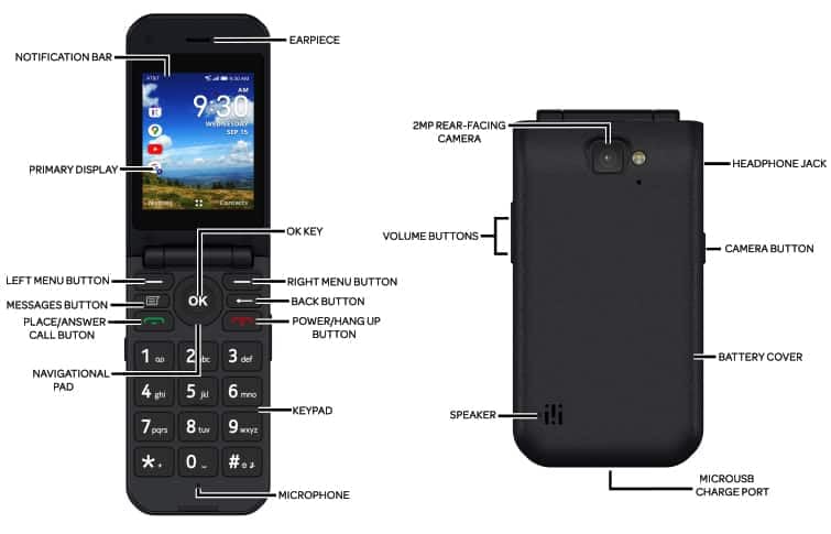 Image of ATT Cingular Flex 4G LTE Classic Smart Flip Phone for AT&T