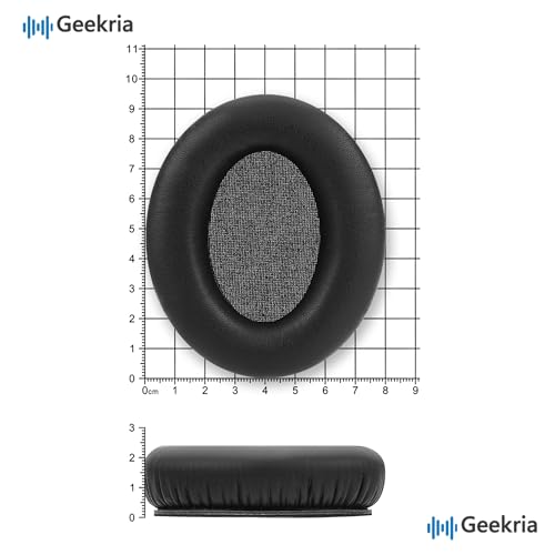 Almohadillas de repuesto para auriculares INFURTURE H1 GEEKRIA, cojines para los oídos, piezas de reparación (Negro) miniatura 6