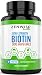 Biotin With 5000 MCG - Extra Strength Vitamin B-Complex Supplement to Improve Hair Growth, Improve Skin Health & Have Thicker Nails - 120 Vegetarian Capsules