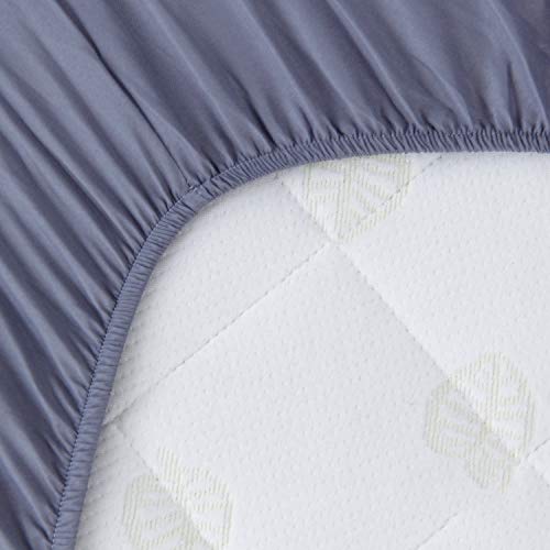 Biloban Crib Sheets Fitted, 2 Pack Crib Sheet Fits for Standard Crib Mattress, Neutral Toddler Bed Sheets for Baby Boys and Girl, Grey & White, 52”X 28”