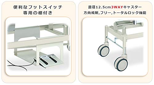 【高田ベッド ストレッチャー】 ライトストレッチャー100 幅60 長180 高75 レッド A001-1199/TB-1029 【