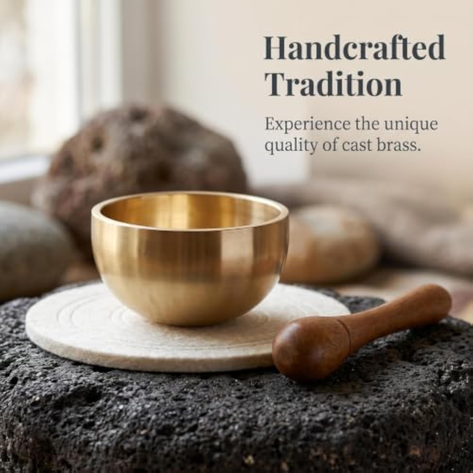 Mini Brass Singing Bowl with Essential Oil Diffuser