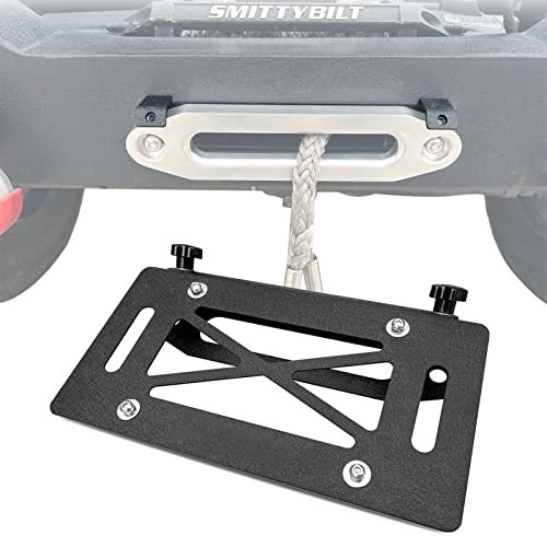 XOOKUN Detachable Hawse Fairlead License Plate Mount Heavy Duty Winch License Plate Holder Bracket - 10 Portable License Plate Mount Hawse Fairlead Mount