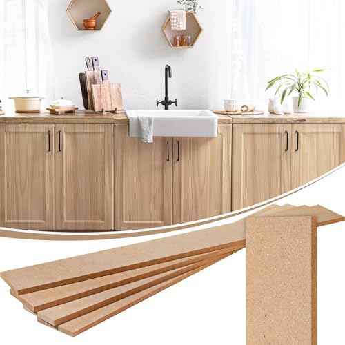 Comparison: Best Wood For Shaker Cabinet Doors 9 CroBlissful 4 Pcs 2.7w x 23.6h MDF Unfinished Cabinet Doors Replacement Shaker Style Easy Cost-Effective Cabinet Upgrade Furniture Overlay for Kitchen Reface Bathroom Closet