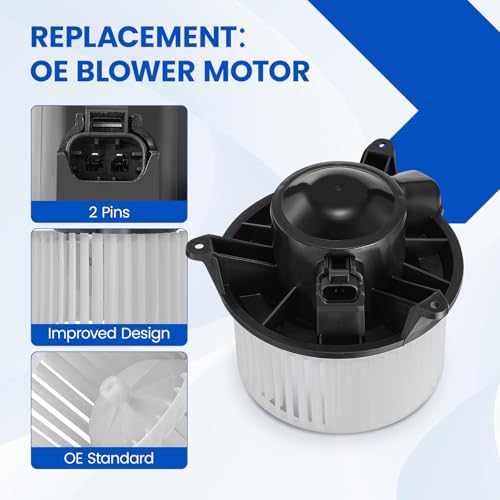 Image of HVAC Blower Motor 700101 Compatible with Chevy Avalanche 1500 2500,Silverado 1500 2500 3500, 89023346 15-80387 PM9201 A /C Blower Motor Assembly Compatible with GMC Sierra 1500 2500 3500