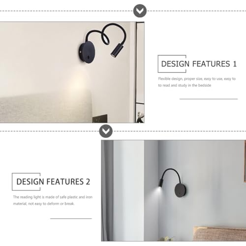 Lampe murale COHEALI orientable à 360 degrés en fer robuste avec interrupteur - 4