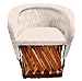 Equipal Chair Furniture Model Tequila Rustico 100% Original Leather Handmade by Equipales San José, made in Mexico ideal for Home, Bar, Restaurant, Office, Hotels, Gardens, Rooms, Country (Orange)
