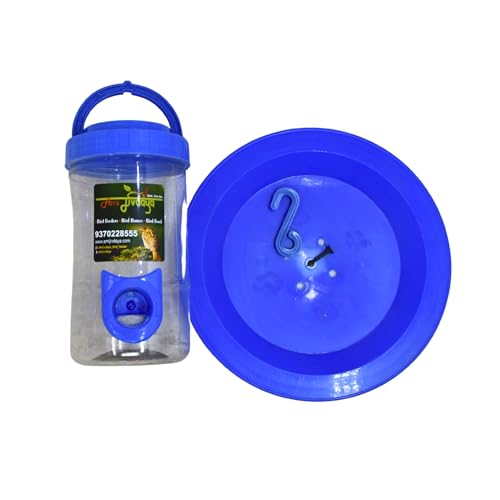 Image of Bird Feeder for Bird Food Small 2 Piece Blue