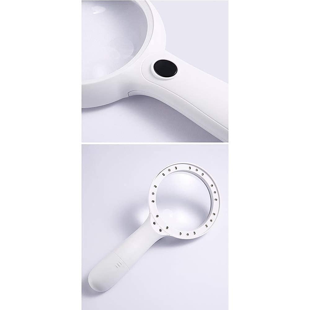 Lupe Mit Licht, 14 LEDs, 30-Fache Vergrößerung, Leichte Handlupe, Zum Lesen, Für Inspektionen, Hobbys Usw.