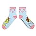 Bioworld Shrek Characters & 3D Flowers Women's 3-Pair Casual Quarter Crew Ankle Socks
