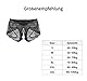 Charinor Sexy Unterwäsche Für Frau Erotisch, Sexy Dessous, Slip Ouvert Damen Slip Im Schritt Offen,Desusse Reizwäsche Für Sex Damen und Frauen(Schwarz-L)